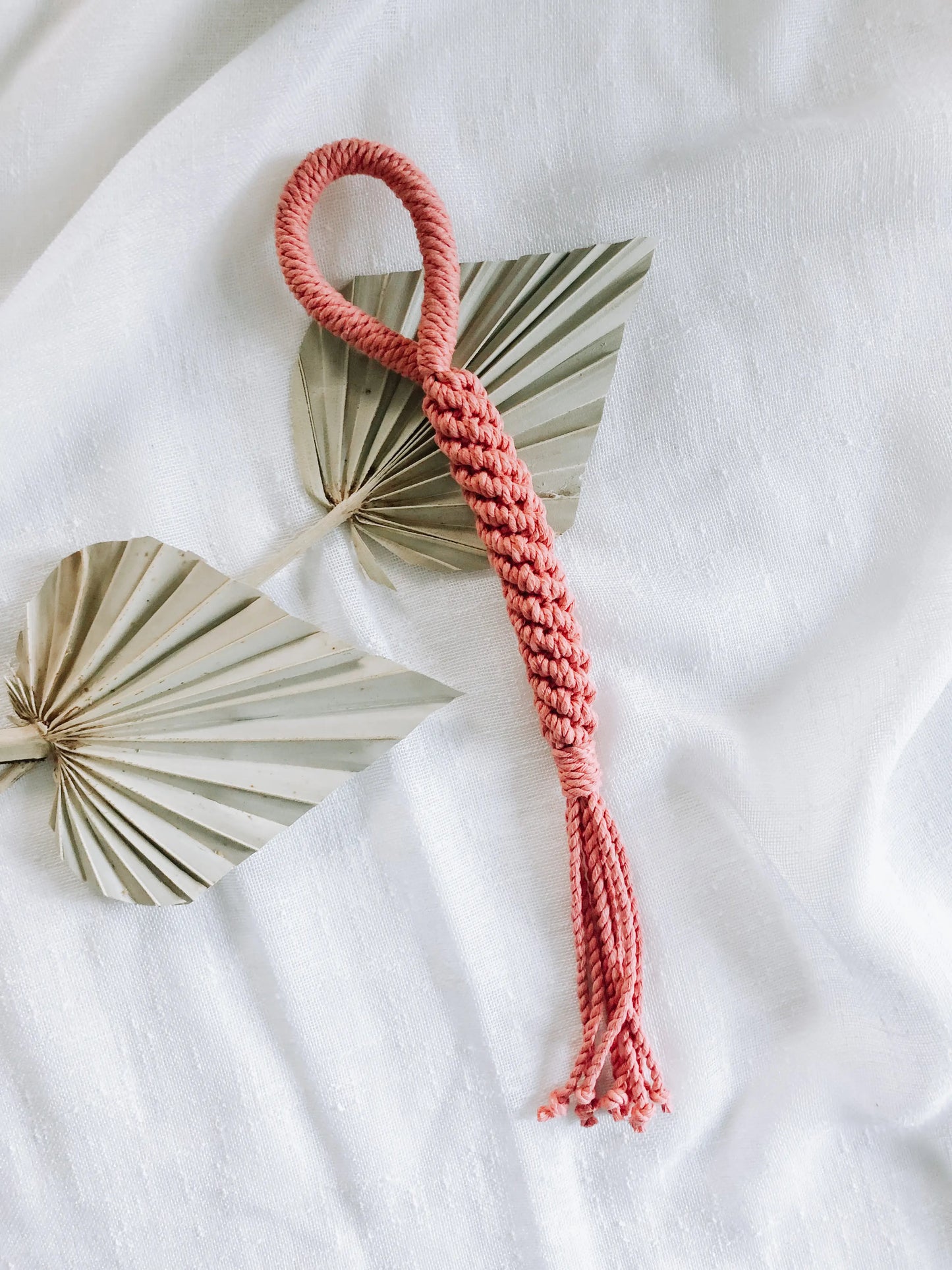 Macrame Rope Dog Tug Toy - Coral