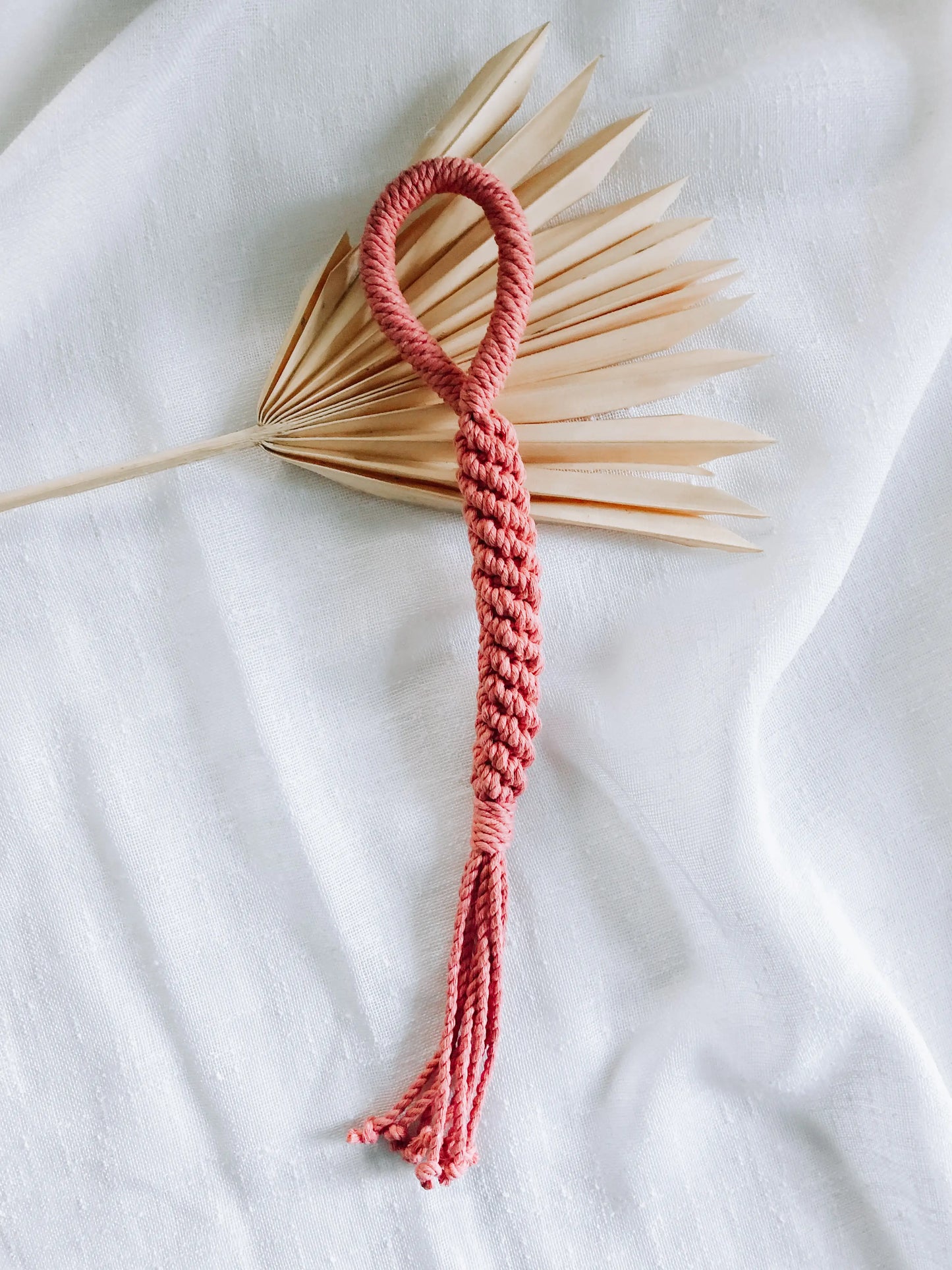 Macrame Rope Dog Tug Toy - Coral